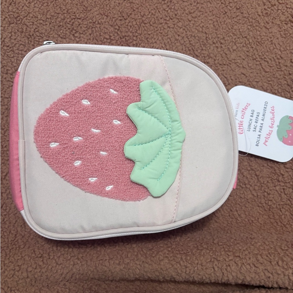 Pottery Barn Kids Strawberry Pouch - Pink and Mint